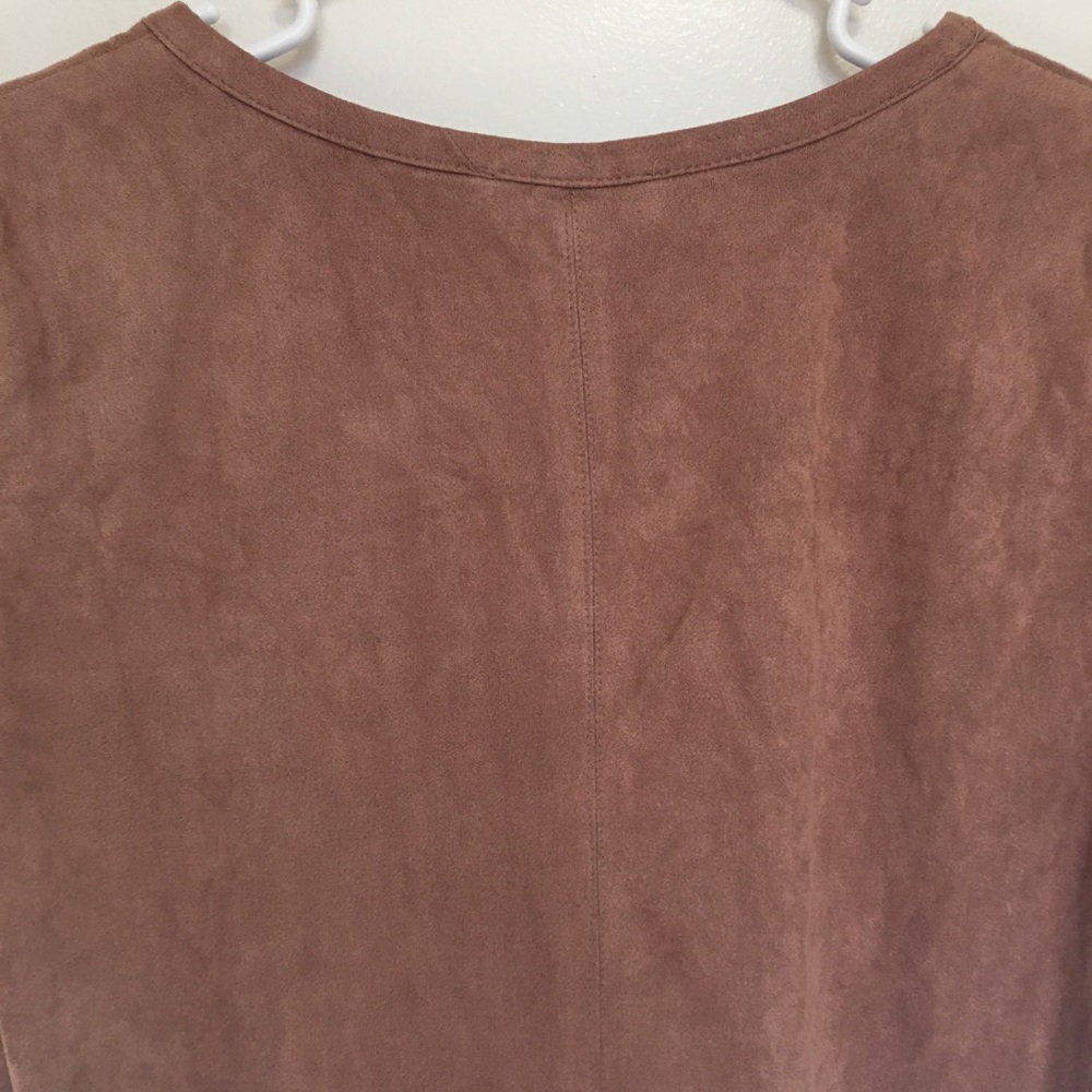 Olivaceous Faux Suede Boho Dress - Picture 5 of 6